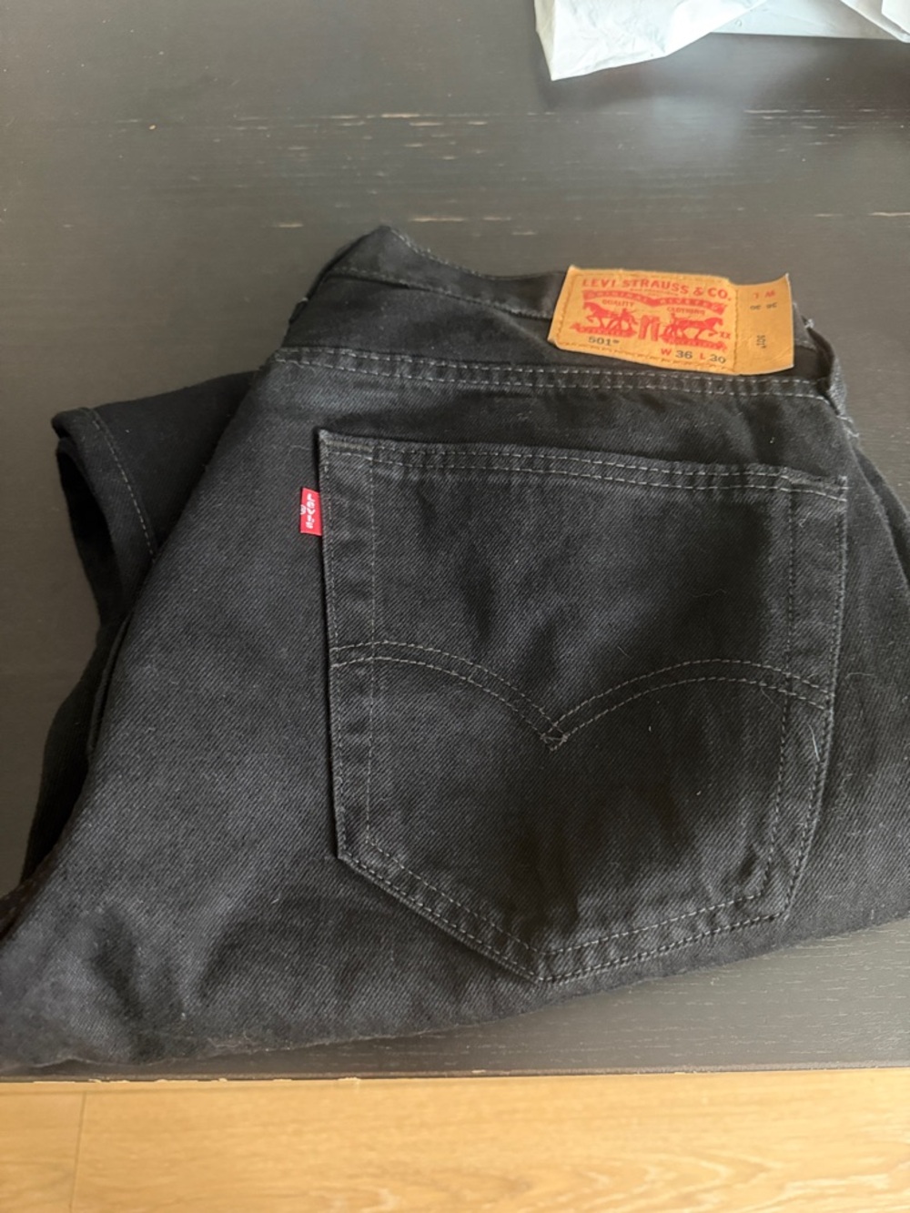 Levi's Men's Slim Straight Black Jeans with Red Tab